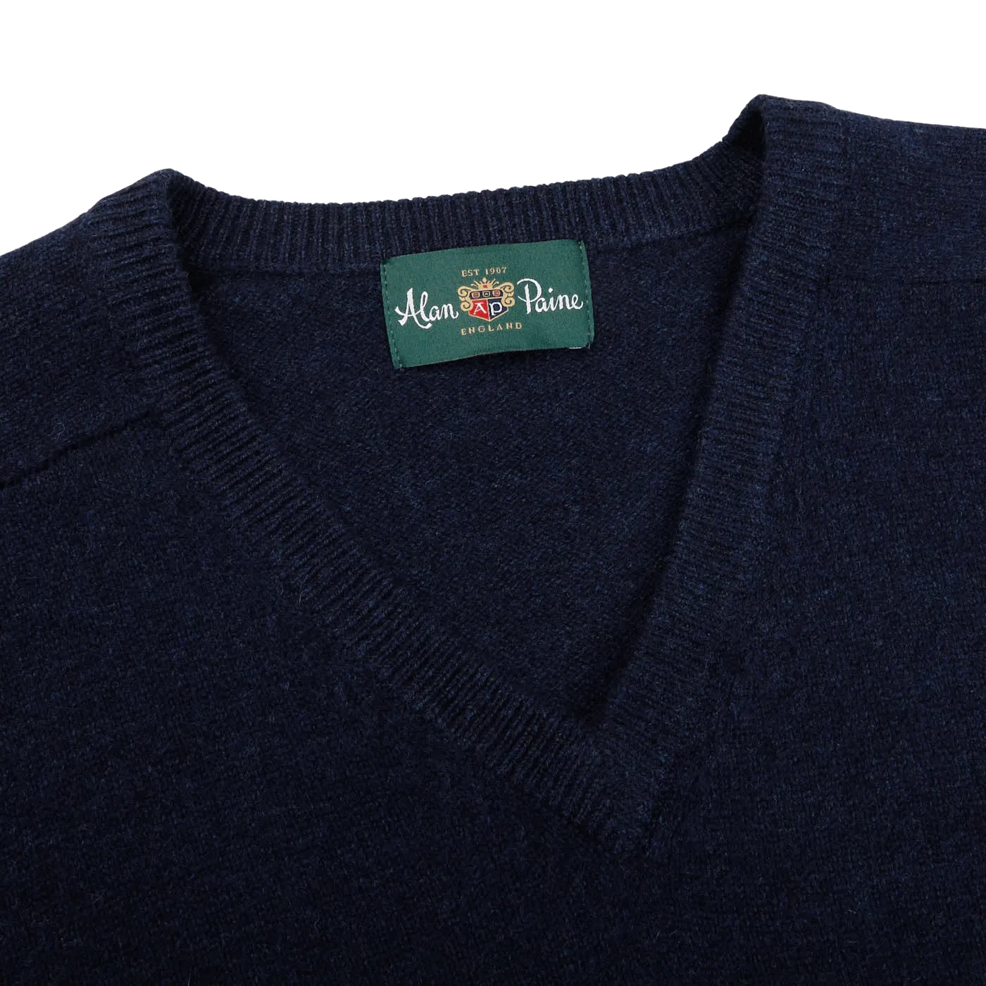 Indigo Blue Lambswool V-Neck