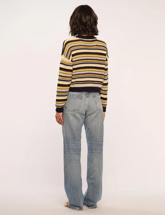Indigo Striped Feliz Sweater