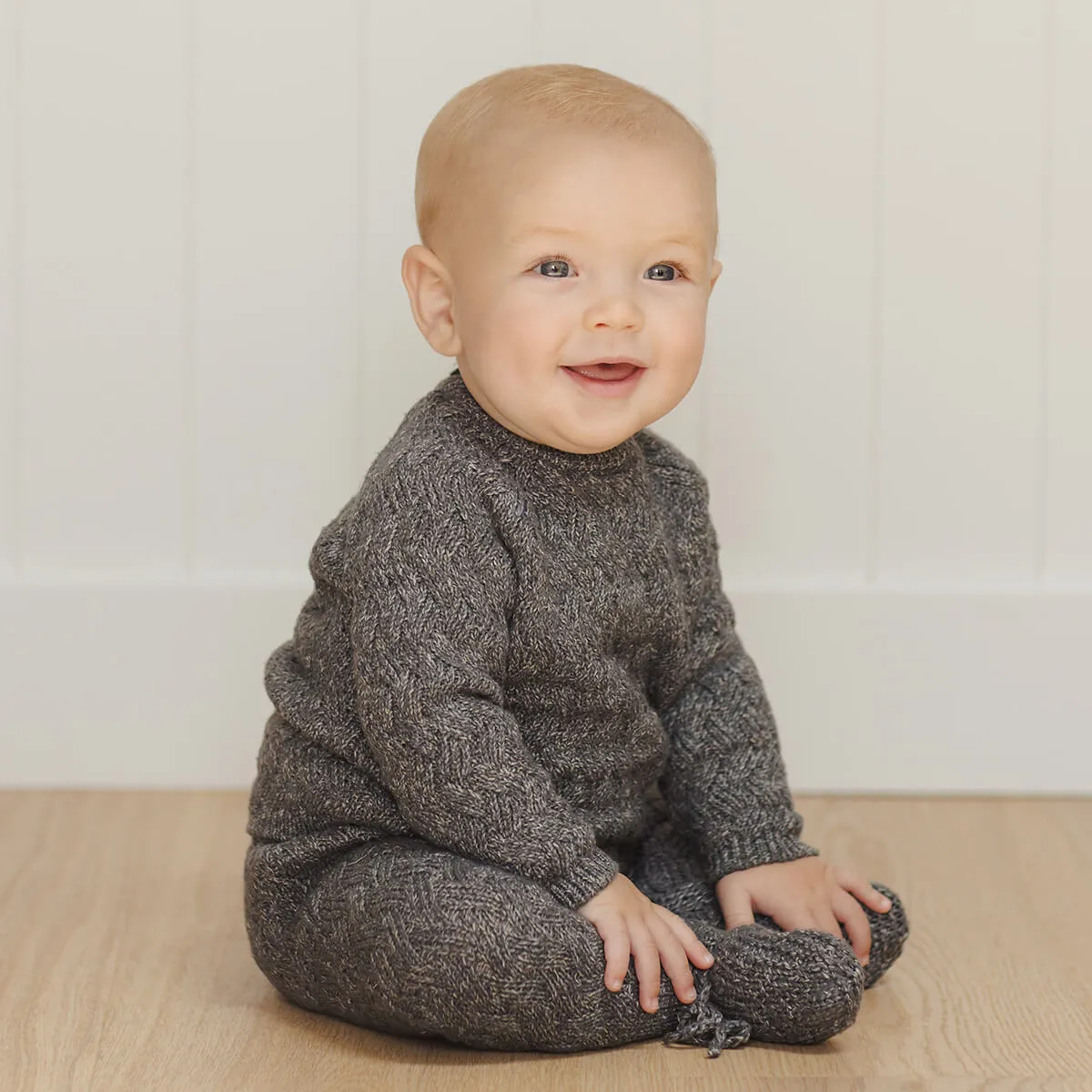 Knit Pant in Heathered Indigo by Quincy Mae