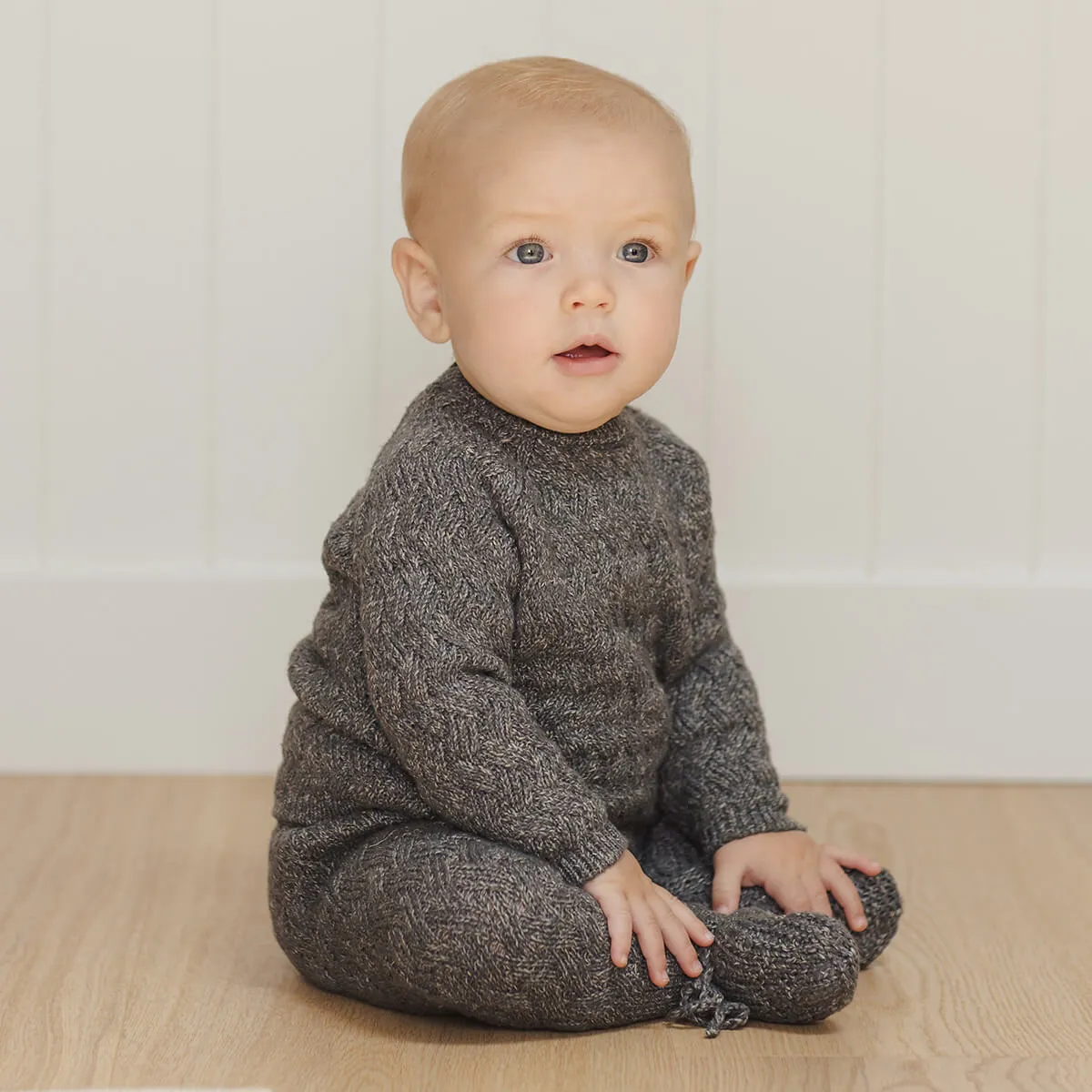 Knit Pant in Heathered Indigo by Quincy Mae