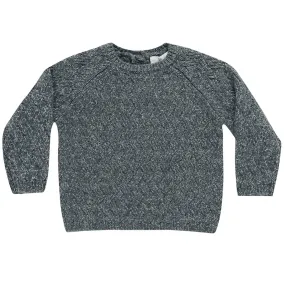 Knit Sweater in Heathered Indigo by Quincy Mae