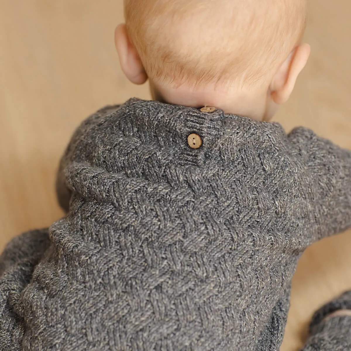 Knit Sweater in Heathered Indigo by Quincy Mae