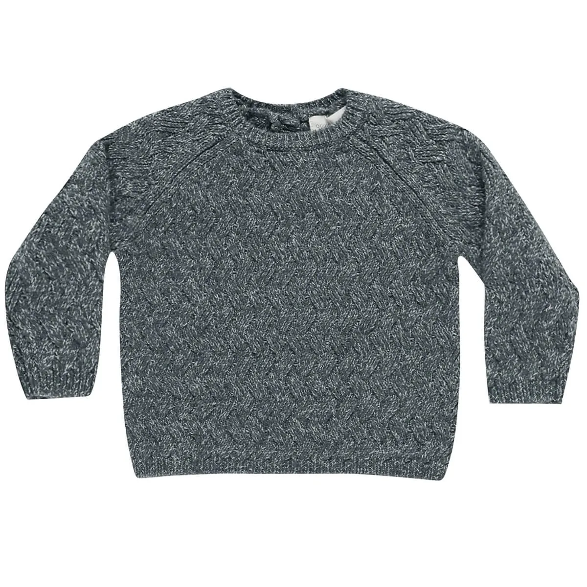 Knit Sweater in Heathered Indigo by Quincy Mae