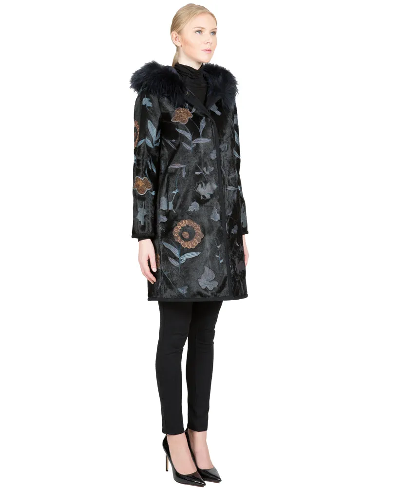 LINDOW - Reversible Lamb Microfabric Jacket with Fox