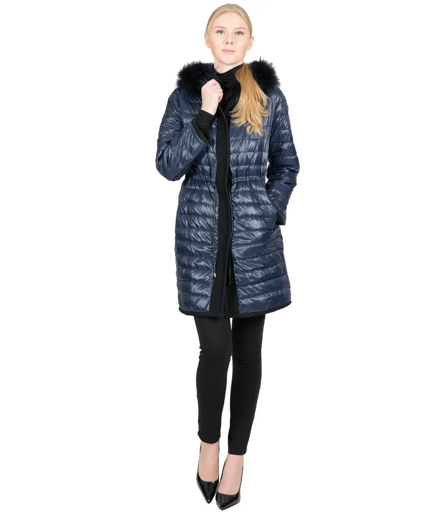 LINDOW - Reversible Lamb Microfabric Jacket with Fox