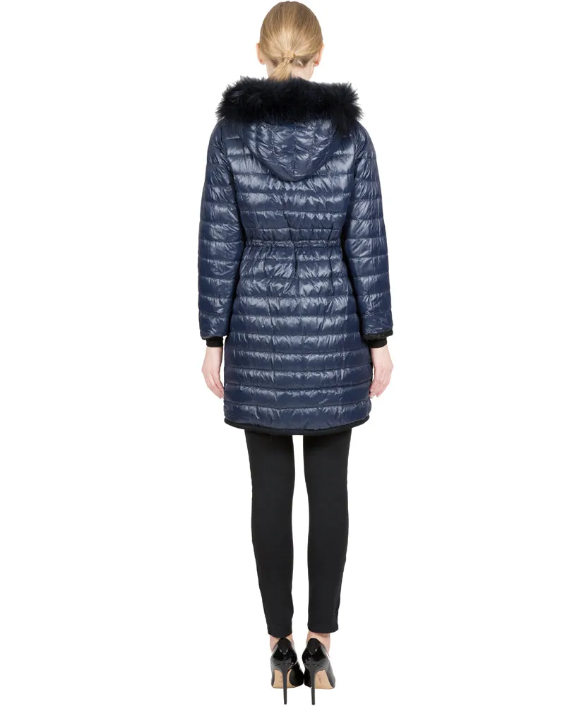 LINDOW - Reversible Lamb Microfabric Jacket with Fox