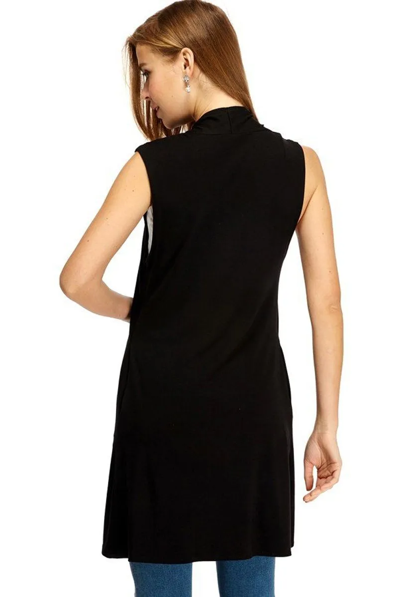 Long Vest with Side Pockets