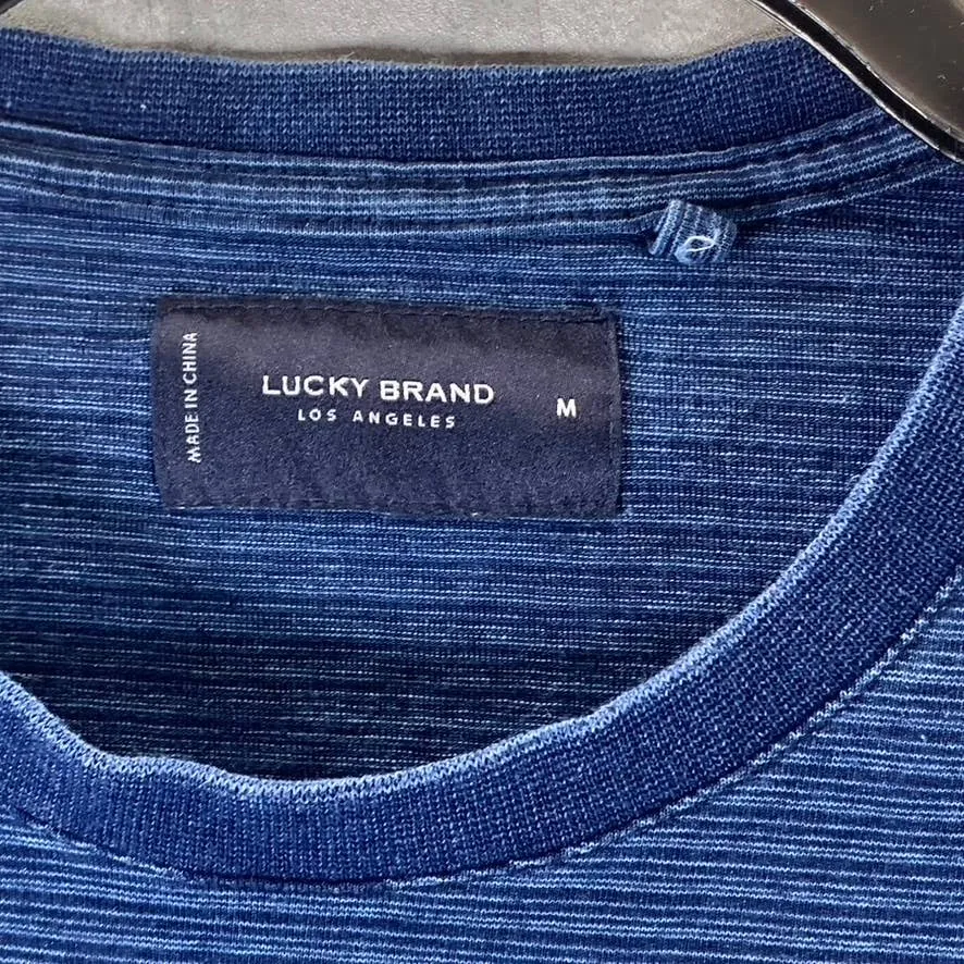 LUCKY BRAND Men's Indigo Stripe Crewneck Long-Sleeve Pullover Sweater SZ M