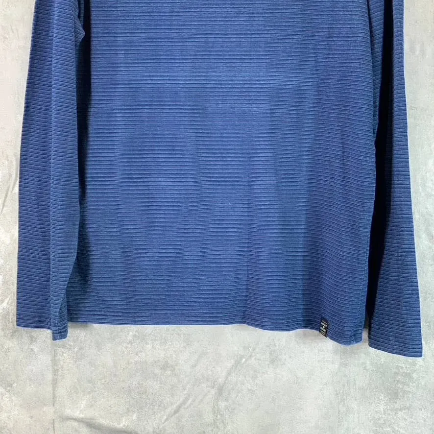 LUCKY BRAND Men's Indigo Stripe Crewneck Long-Sleeve Pullover Sweater SZ M