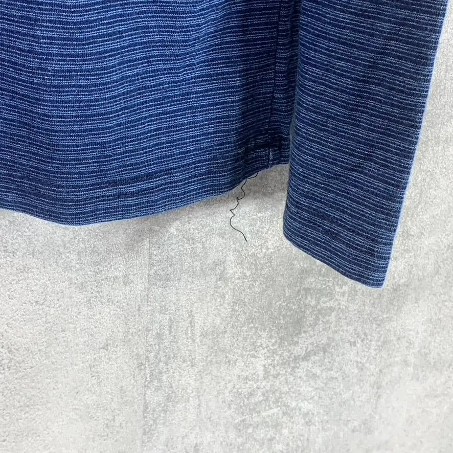 LUCKY BRAND Men's Indigo Stripe Crewneck Long-Sleeve Pullover Sweater SZ M