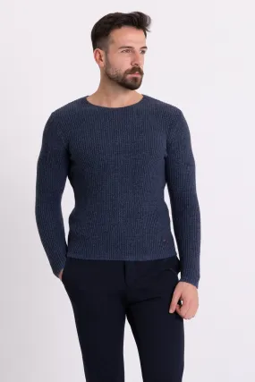 MCR MEN'S CREW NECK SWEATER- INDIGO