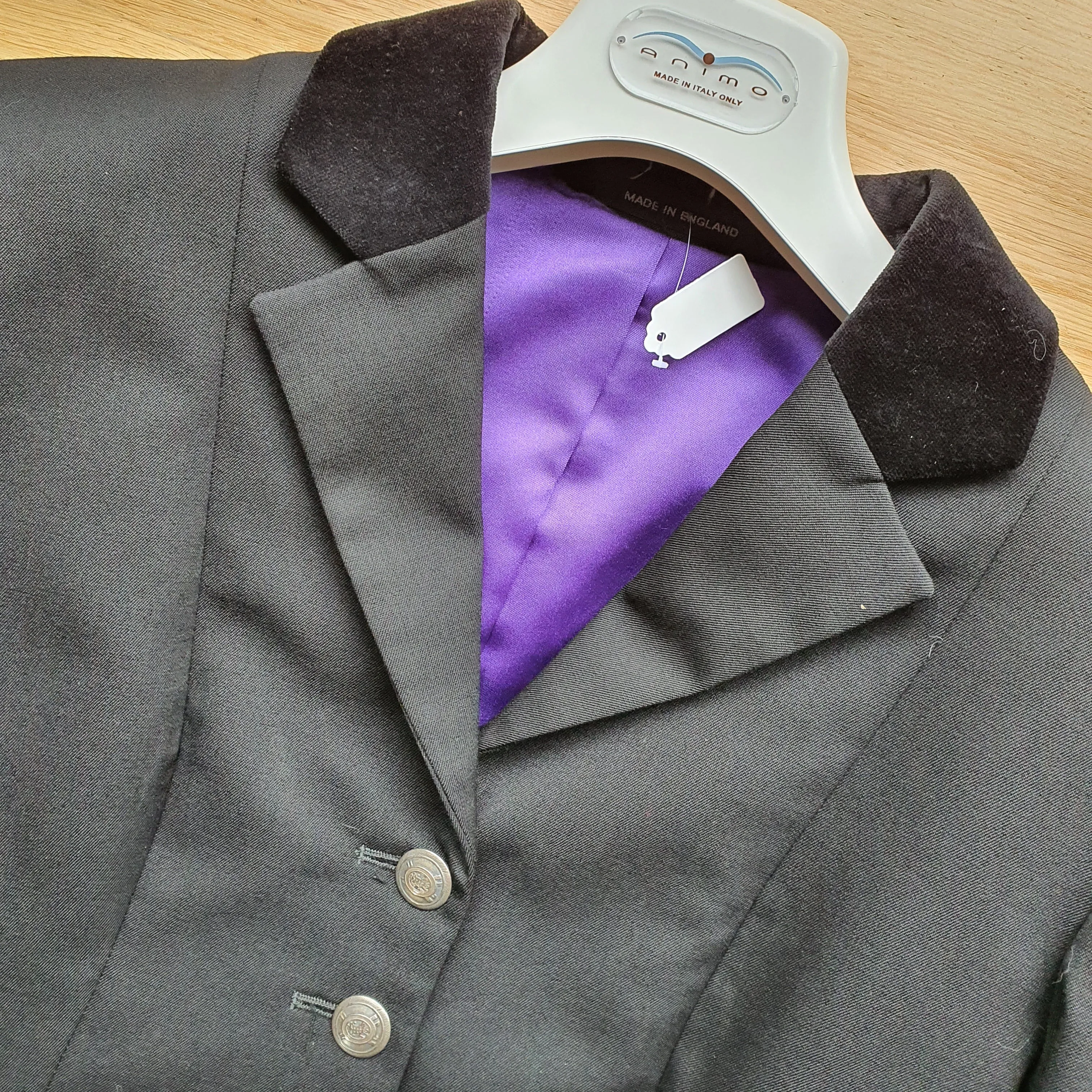 Mears Pytchley black cutaway show jacket ladies size 10
