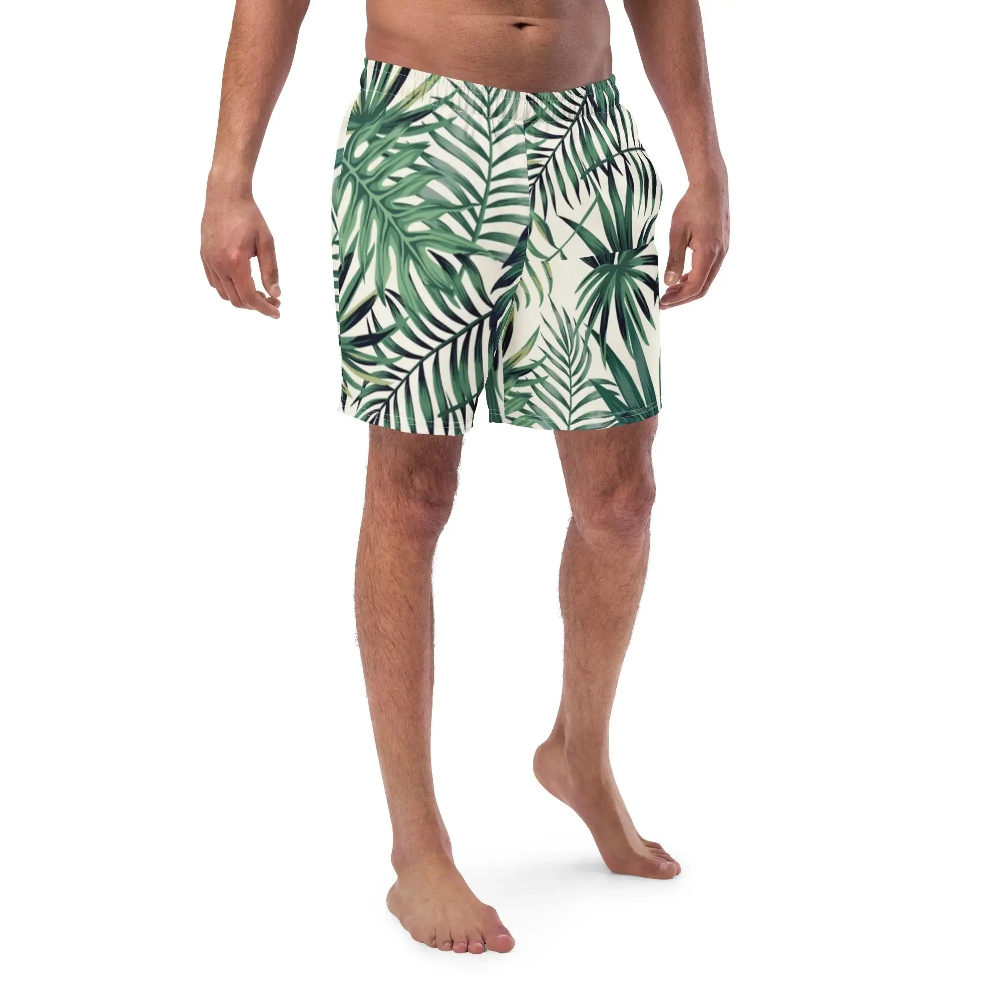 Men Swimming Shorts Design | Leaves Prints Swimsuit