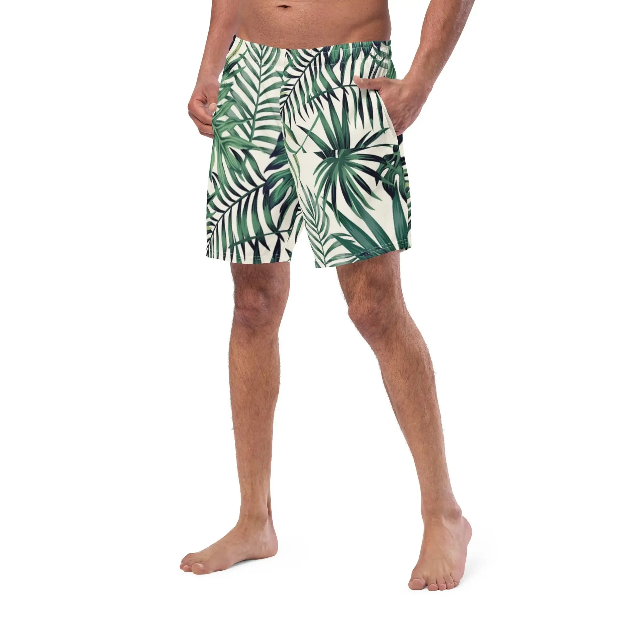 Men Swimming Shorts Design | Leaves Prints Swimsuit