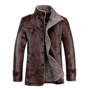 Men's casual leather jacket-Men's PU Leather Jacket-biker Lightweight Leather jacket