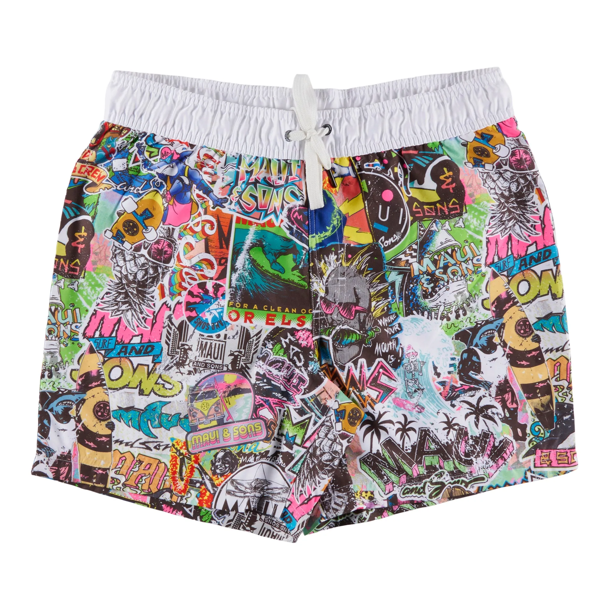 Men's Maui & Sons License Swim Trunks