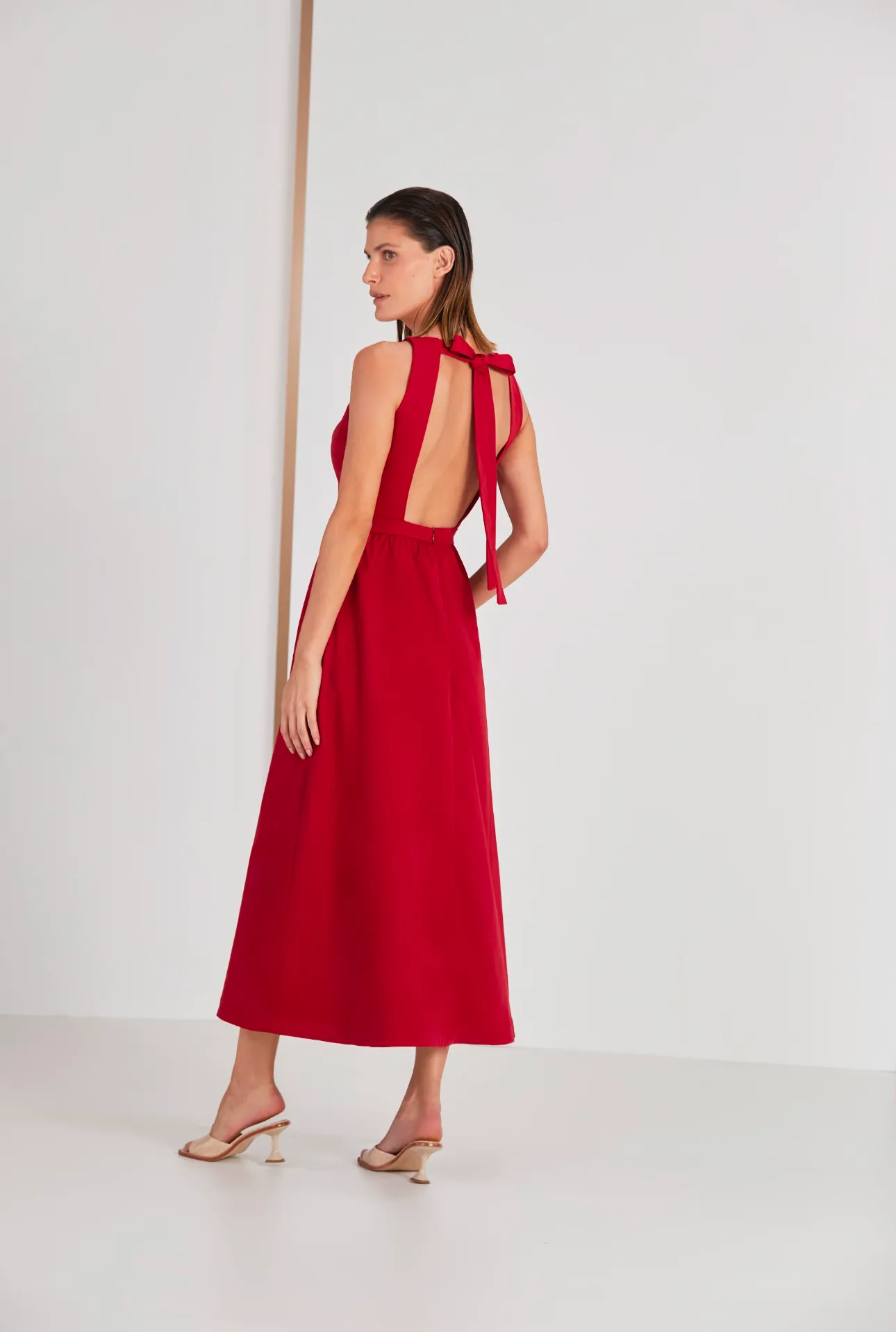 Midi Dress Bow Back