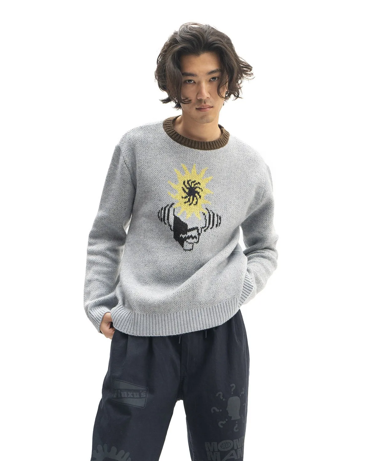 Mondo Knit Crewneck Sweater - Teal