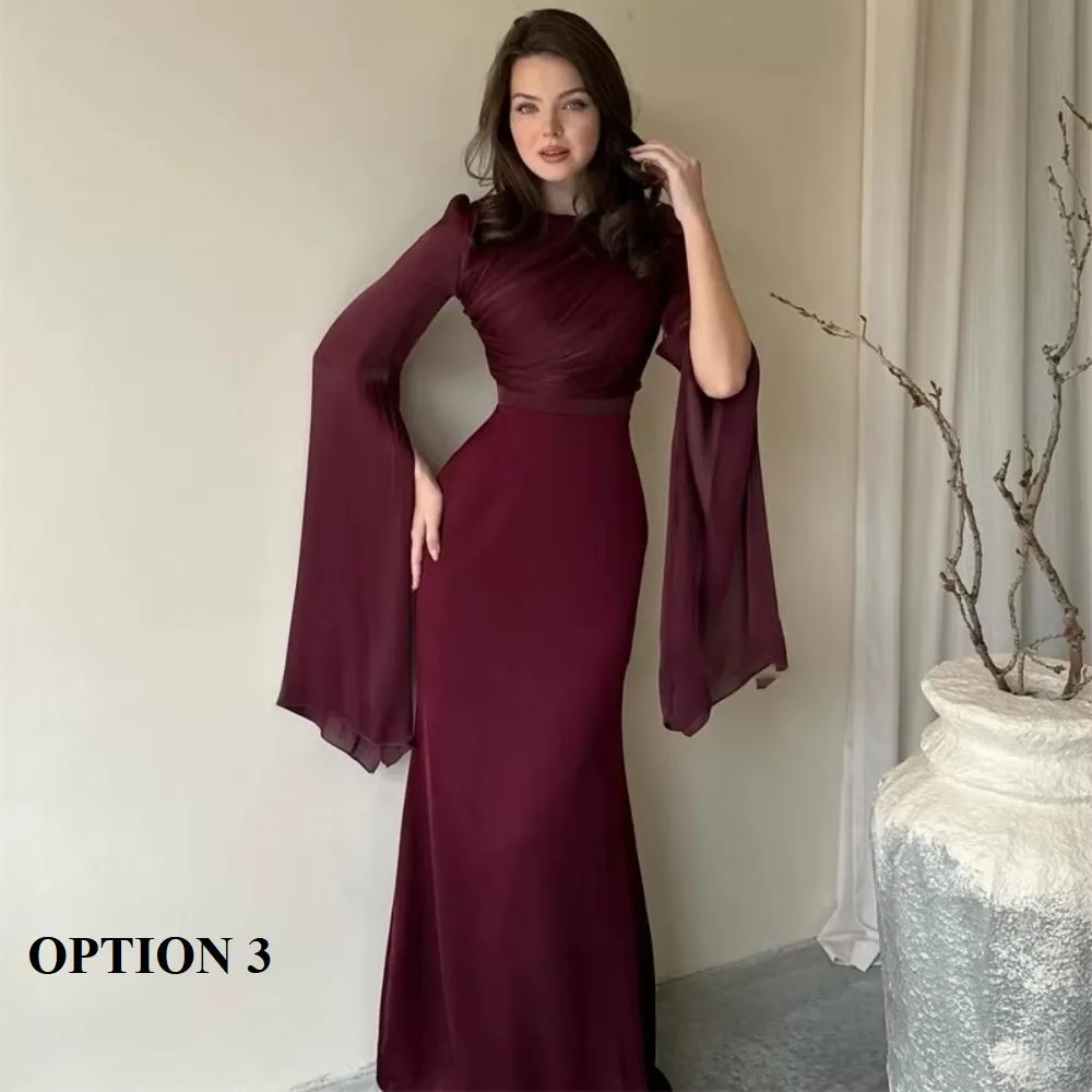 New Elegant Charming Mermaid Cap Sleeves O-Neck Floor Length Formal Occasion Prom Party Dress CODE: KAR3634