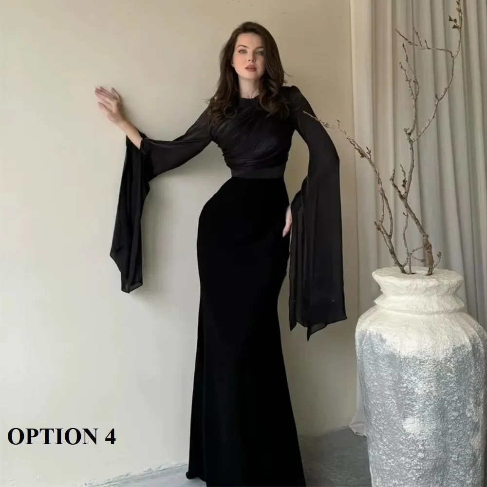 New Elegant Charming Mermaid Cap Sleeves O-Neck Floor Length Formal Occasion Prom Party Dress CODE: KAR3634