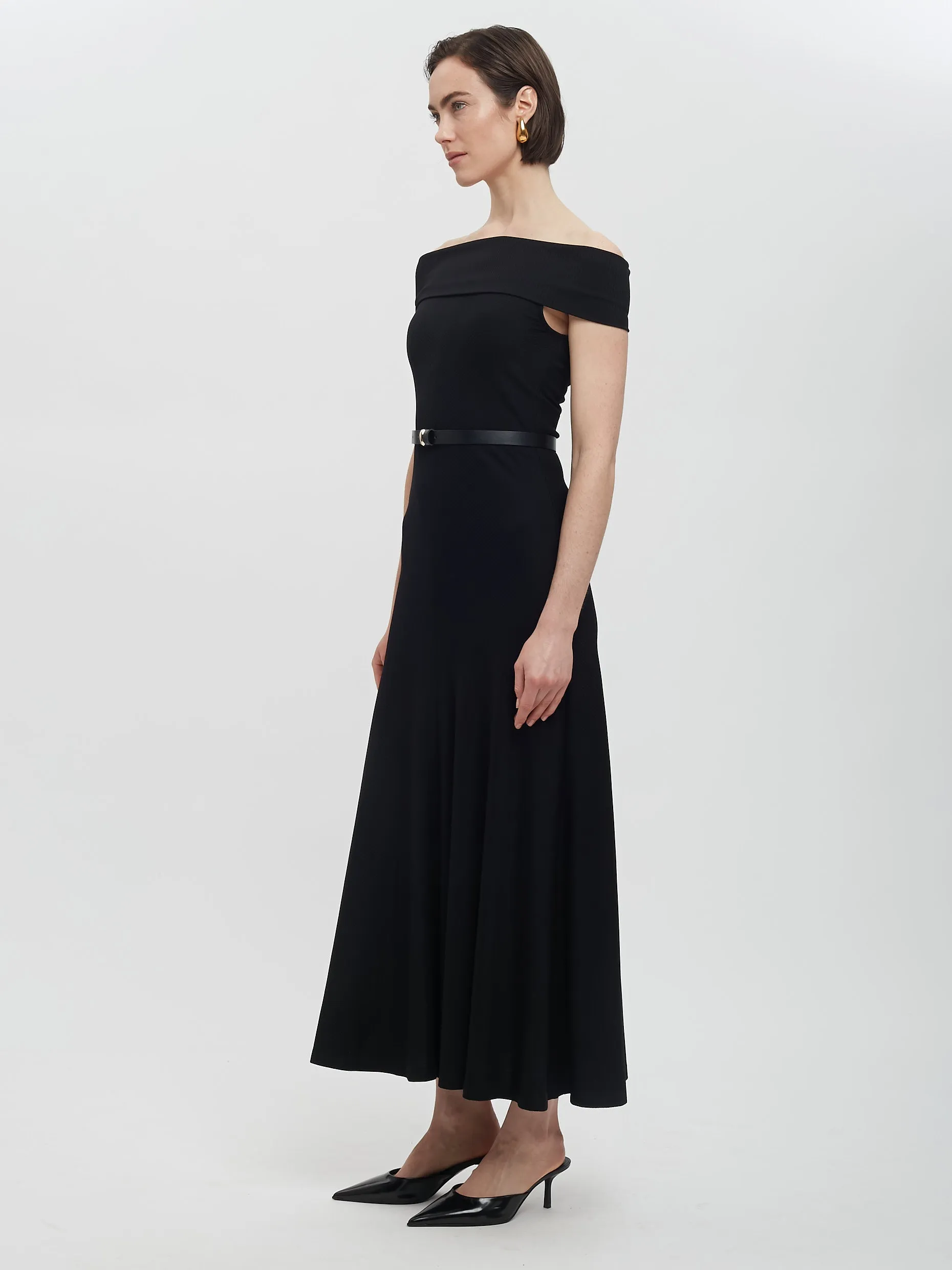 Off Shoulder Midi Dress