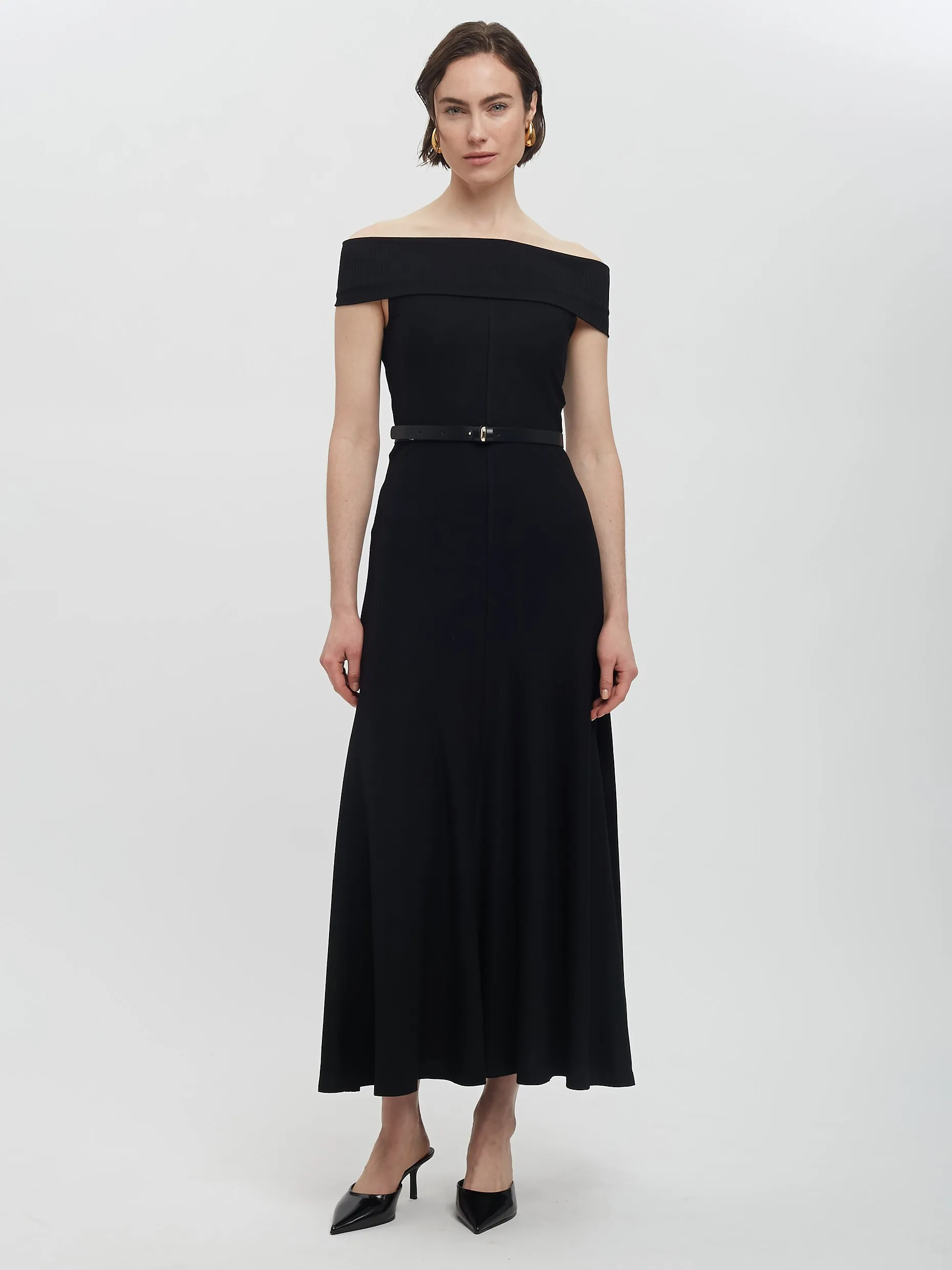 Off Shoulder Midi Dress