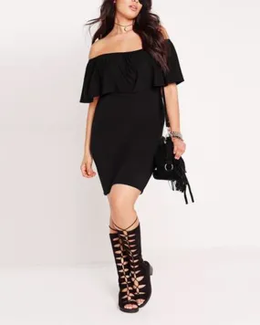 Off The Shoulder Black Dress