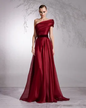 Off The Shoulder Draped Sleeves Dress