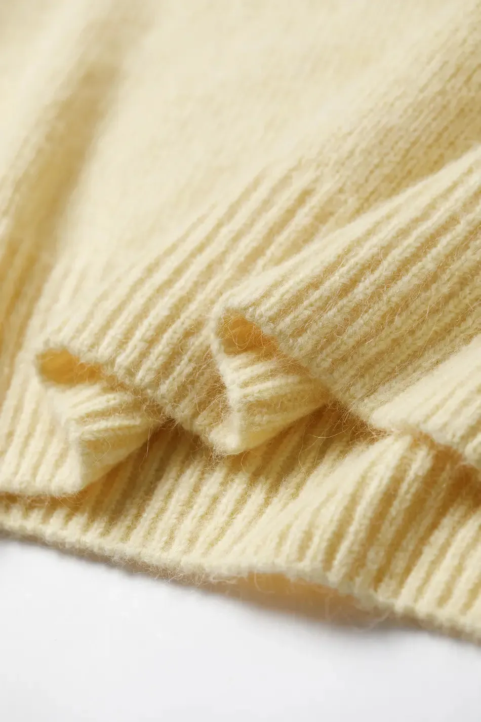 Oversized Half Mock Neck Wool Alpaca Sweater