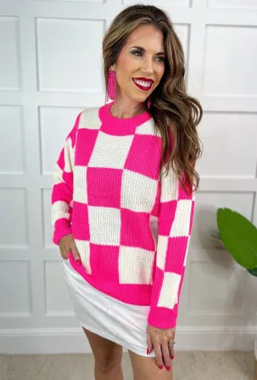 Paisley Checkered Sweater