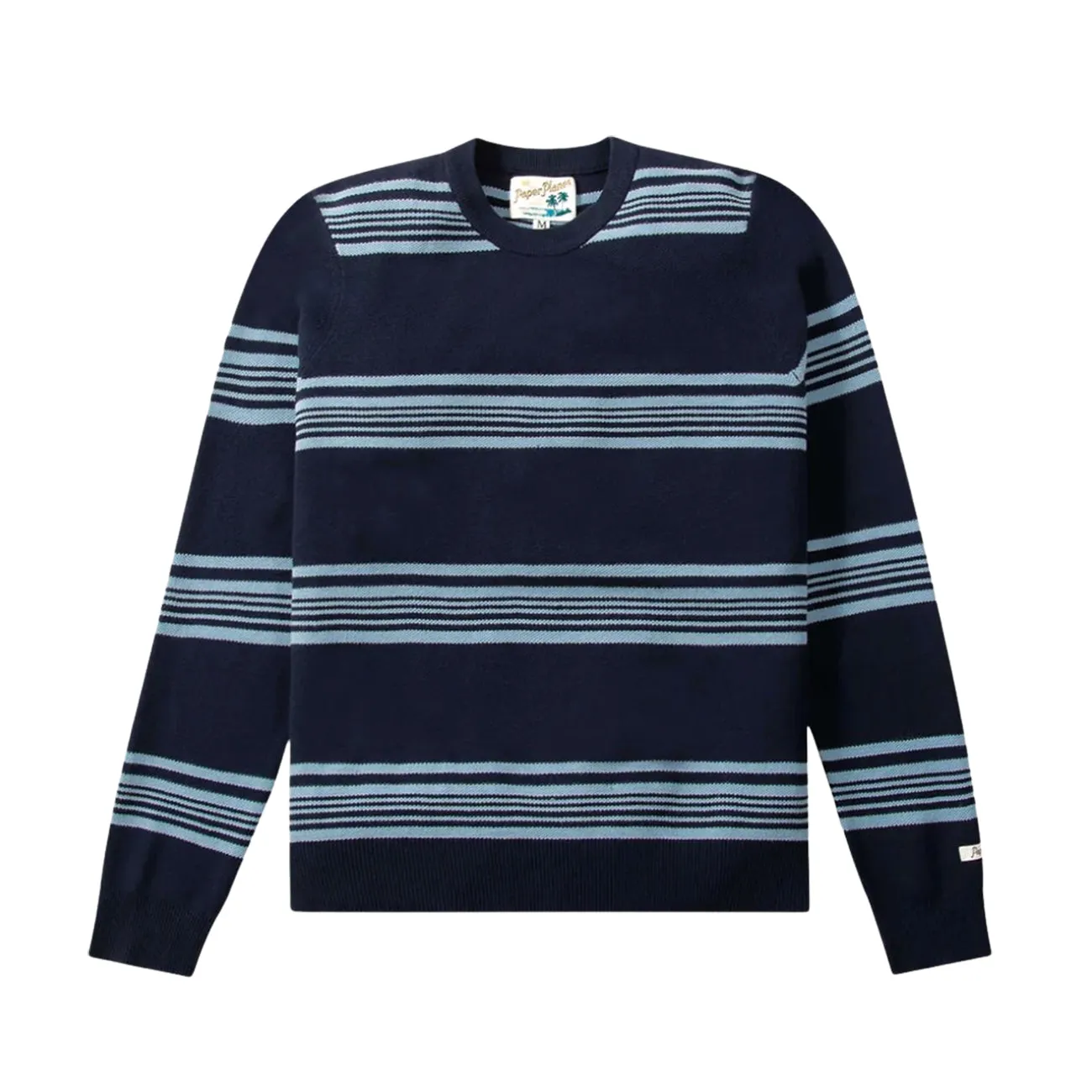 Paper Planes Stripe Crewneck Sweater (Indigo)