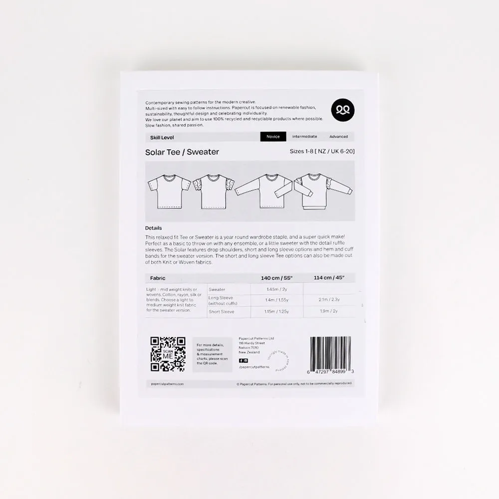 Papercut Patterns - Solar Tee / Sweater