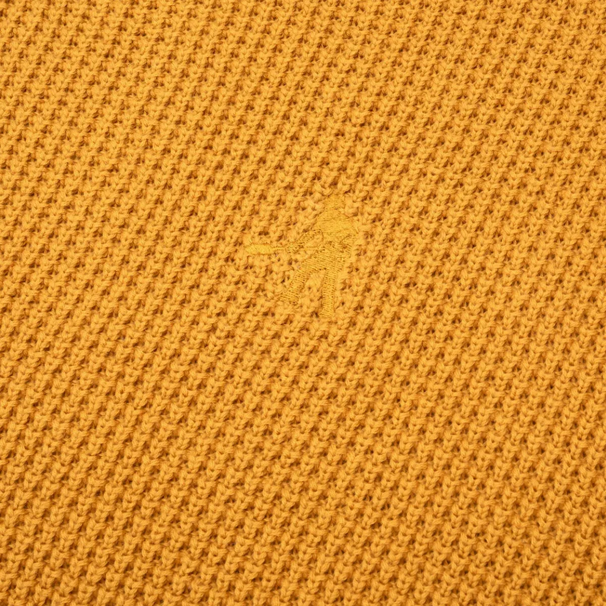 Passport Organic Cotton Waffle Knit Sweater - Marigold