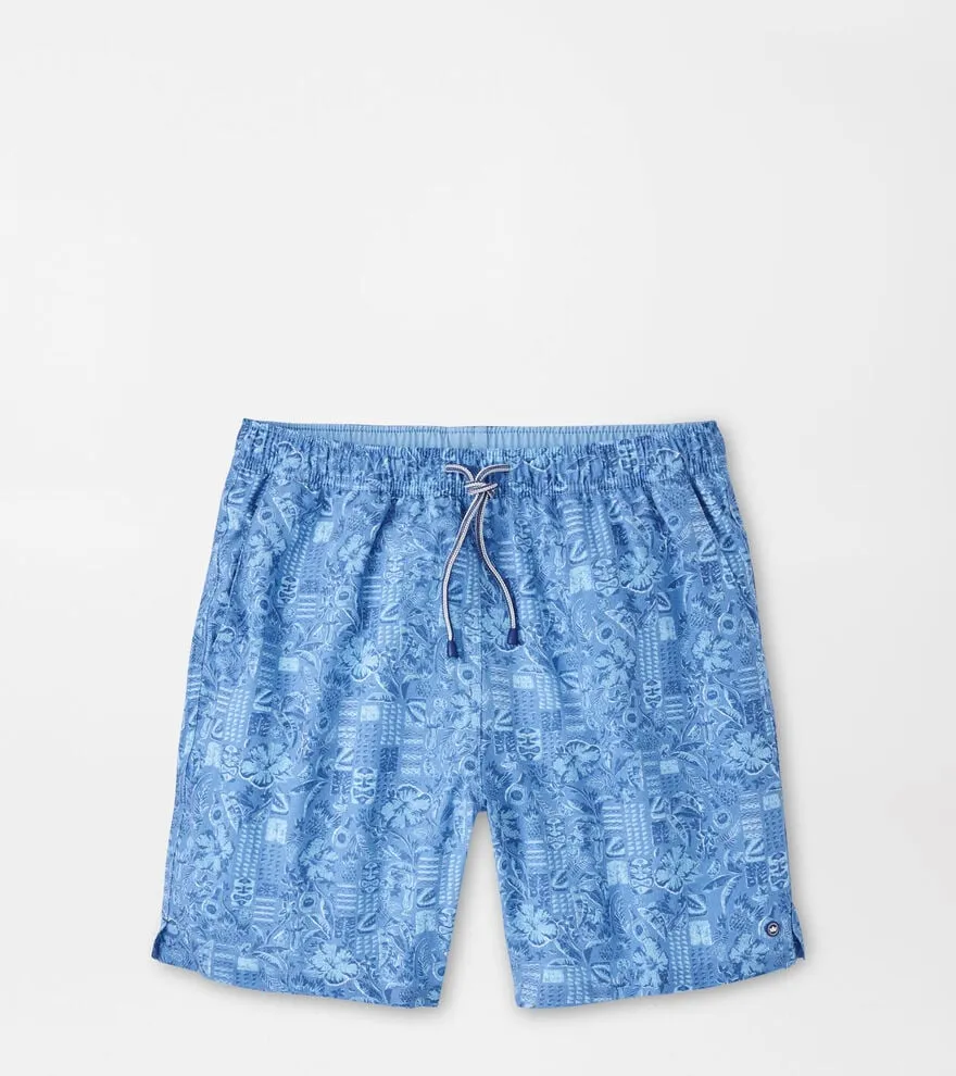Peter Millar Men's 7-Inch Mai Tai Swim Trunks - Stellar Blue