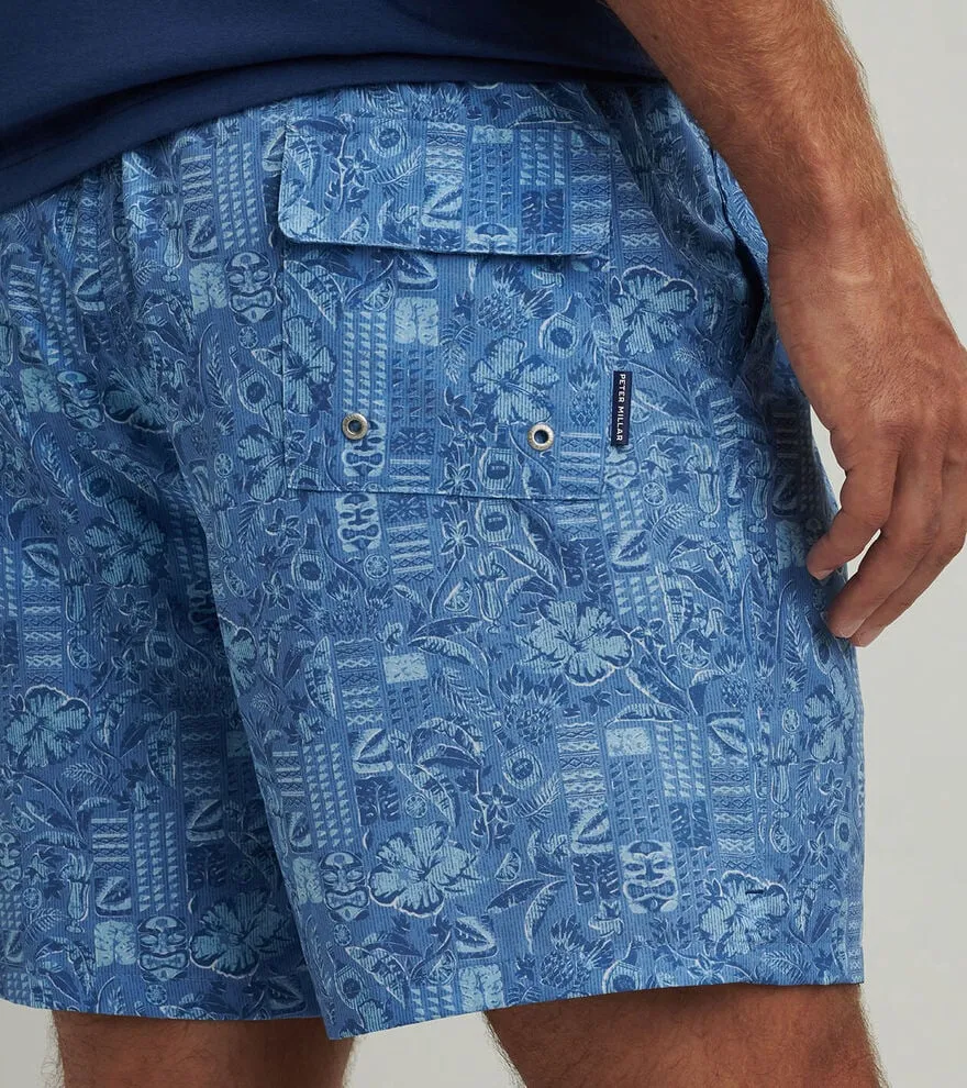Peter Millar Men's 7-Inch Mai Tai Swim Trunks - Stellar Blue