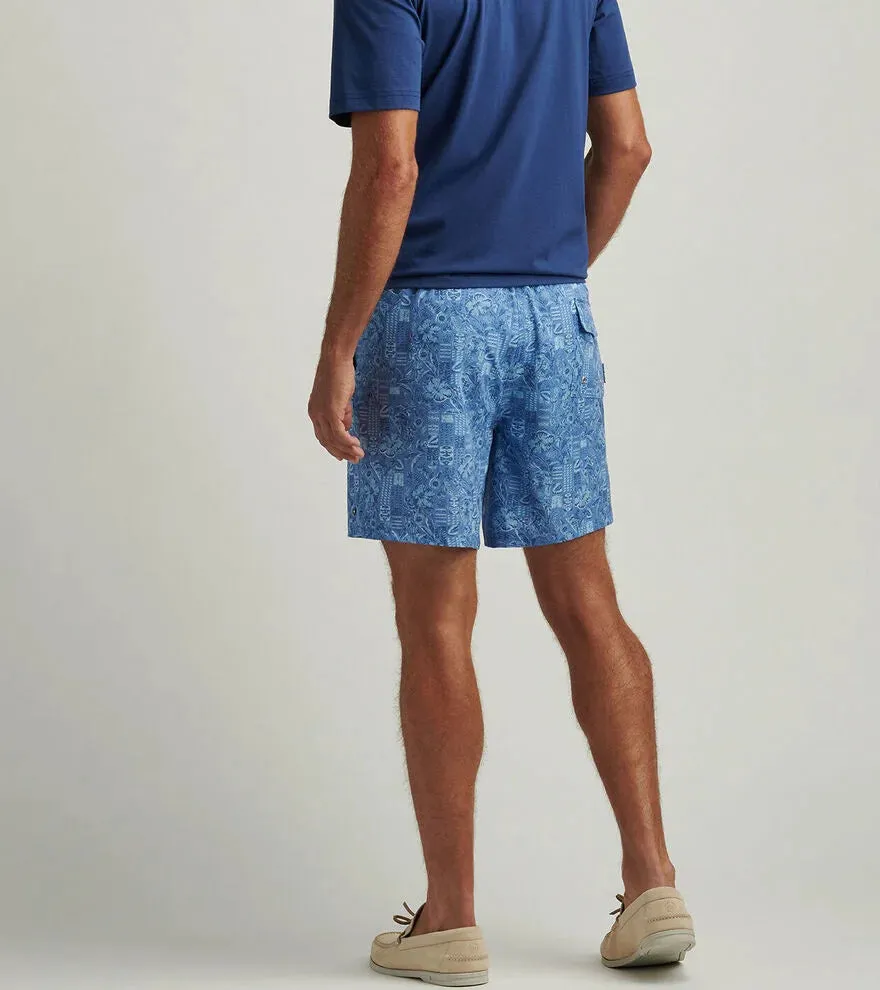 Peter Millar Men's 7-Inch Mai Tai Swim Trunks - Stellar Blue