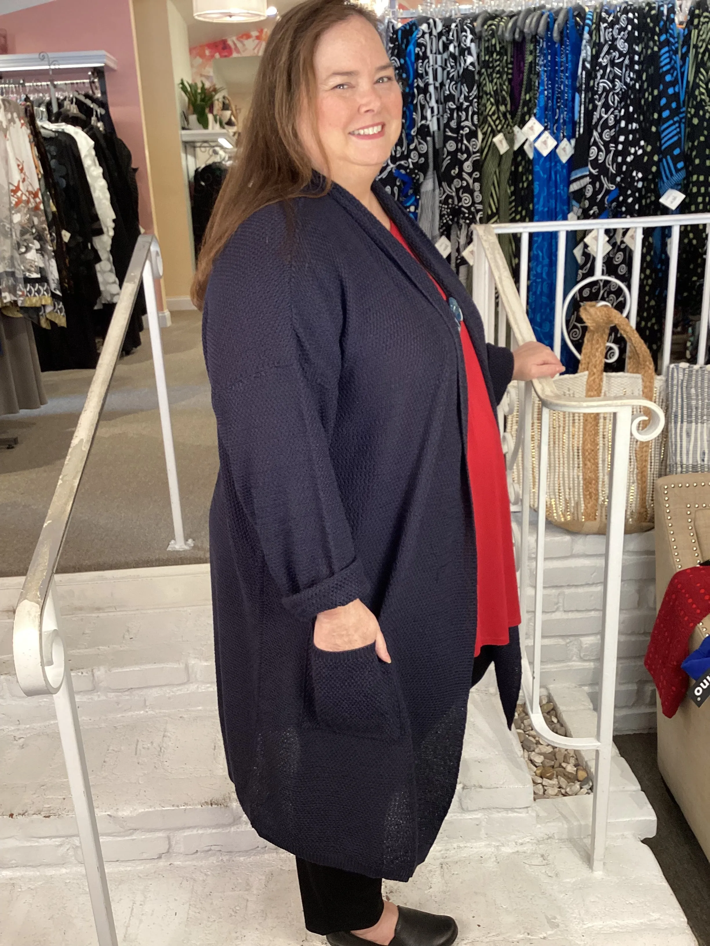 PETRA SWEATER CARDI - INDIGO