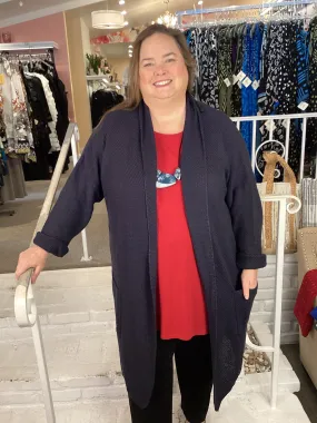 PETRA SWEATER CARDI - INDIGO