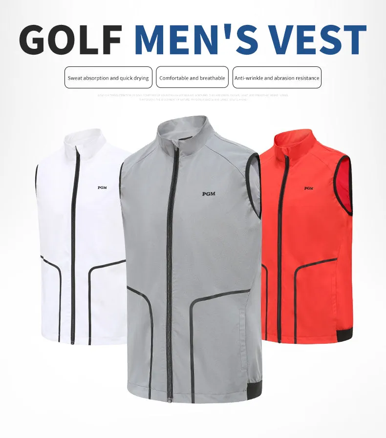 PGM YF363 sleeveless jacket sports windproof winter vest jacket for men