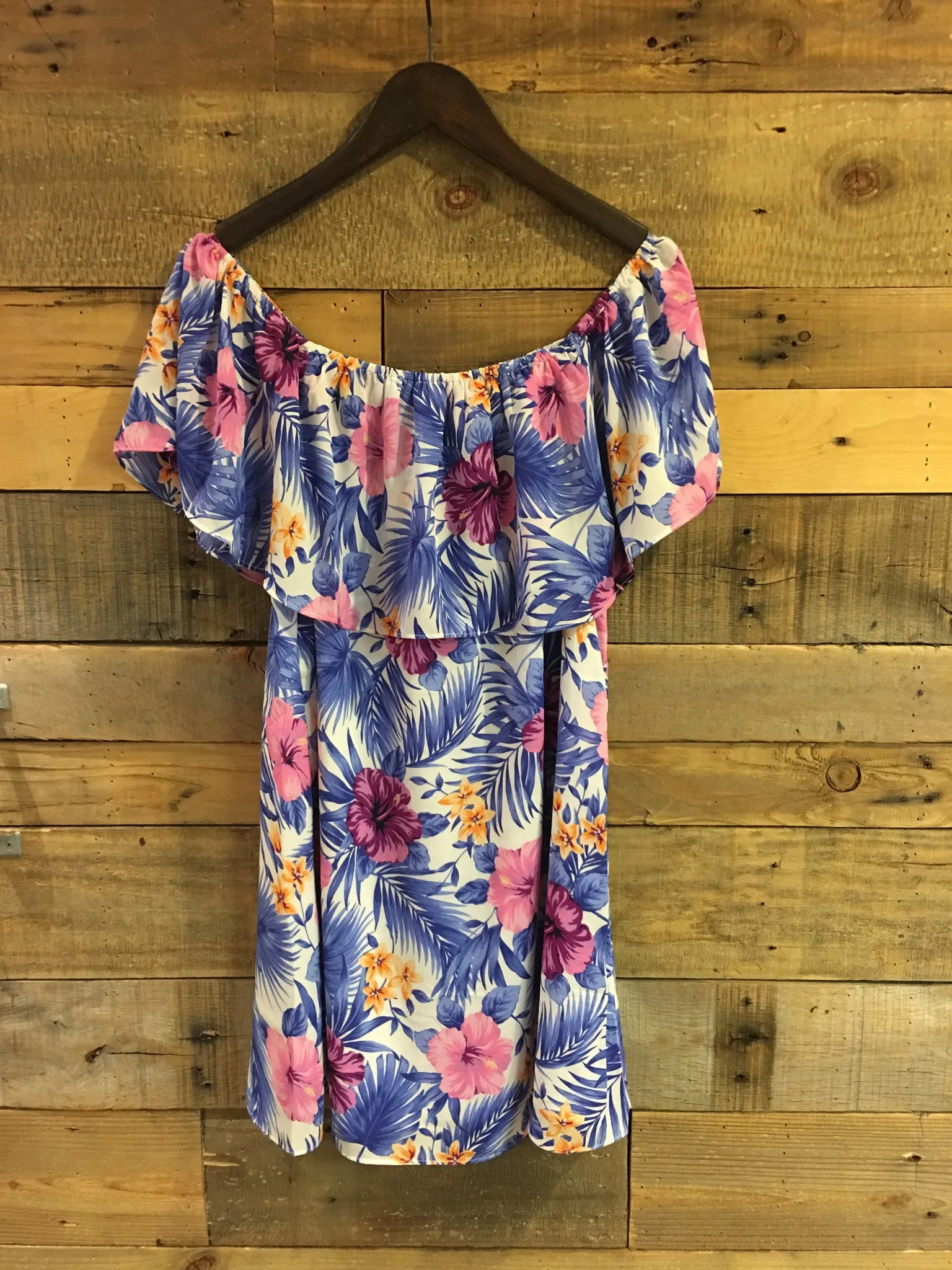 Playa Tropic Off Shoulder Dress