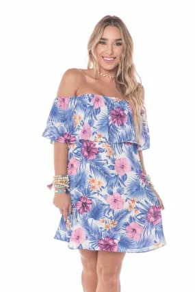 Playa Tropic Off Shoulder Dress