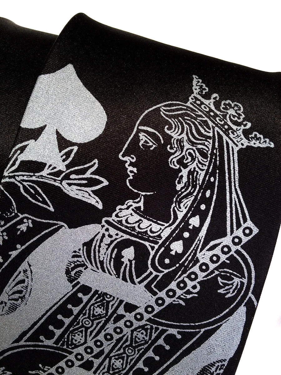 Playing Card Necktie. "Poker Face" Queen tie