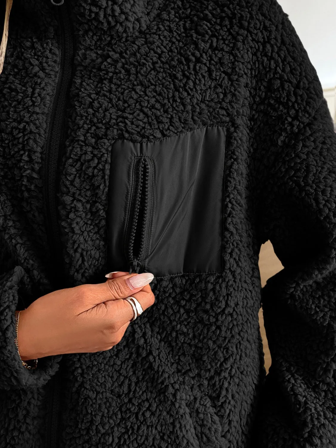 PRE-ORDER: Ivy Lane Zip Up Long Sleeve Fuzzy Jacket