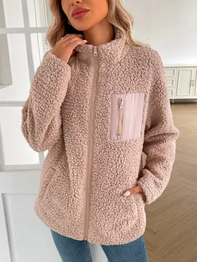 PRE-ORDER: Ivy Lane Zip Up Long Sleeve Fuzzy Jacket