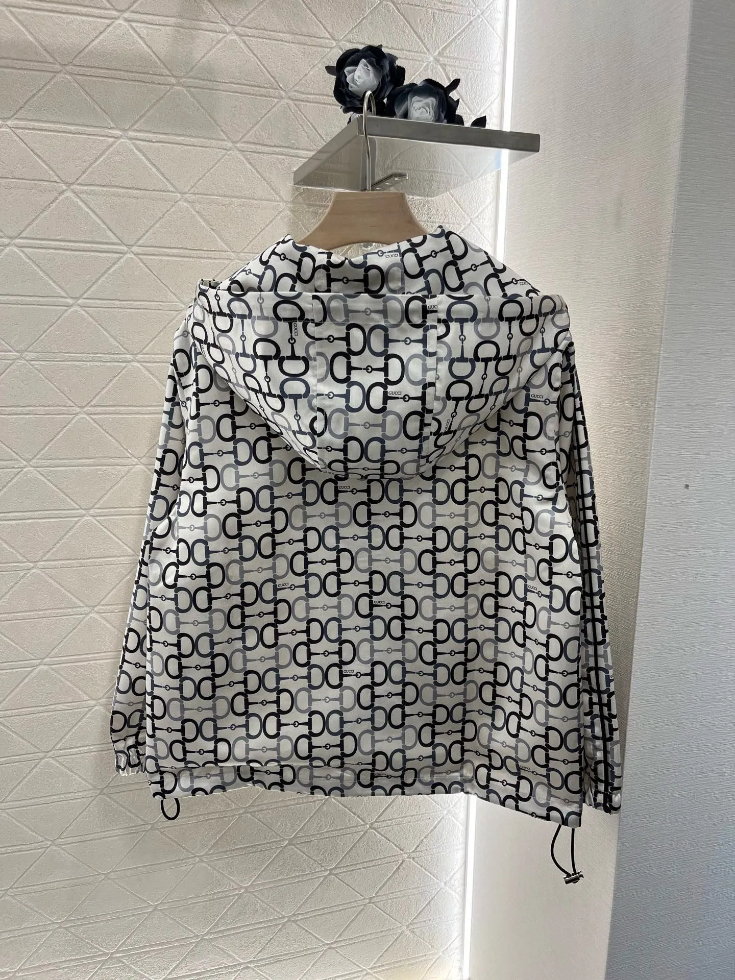 Printed Hooded Punching Jacket