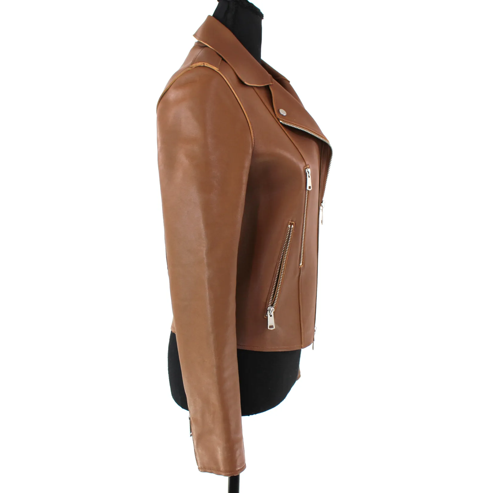 Reiss Camilla Leather Moto Jacket