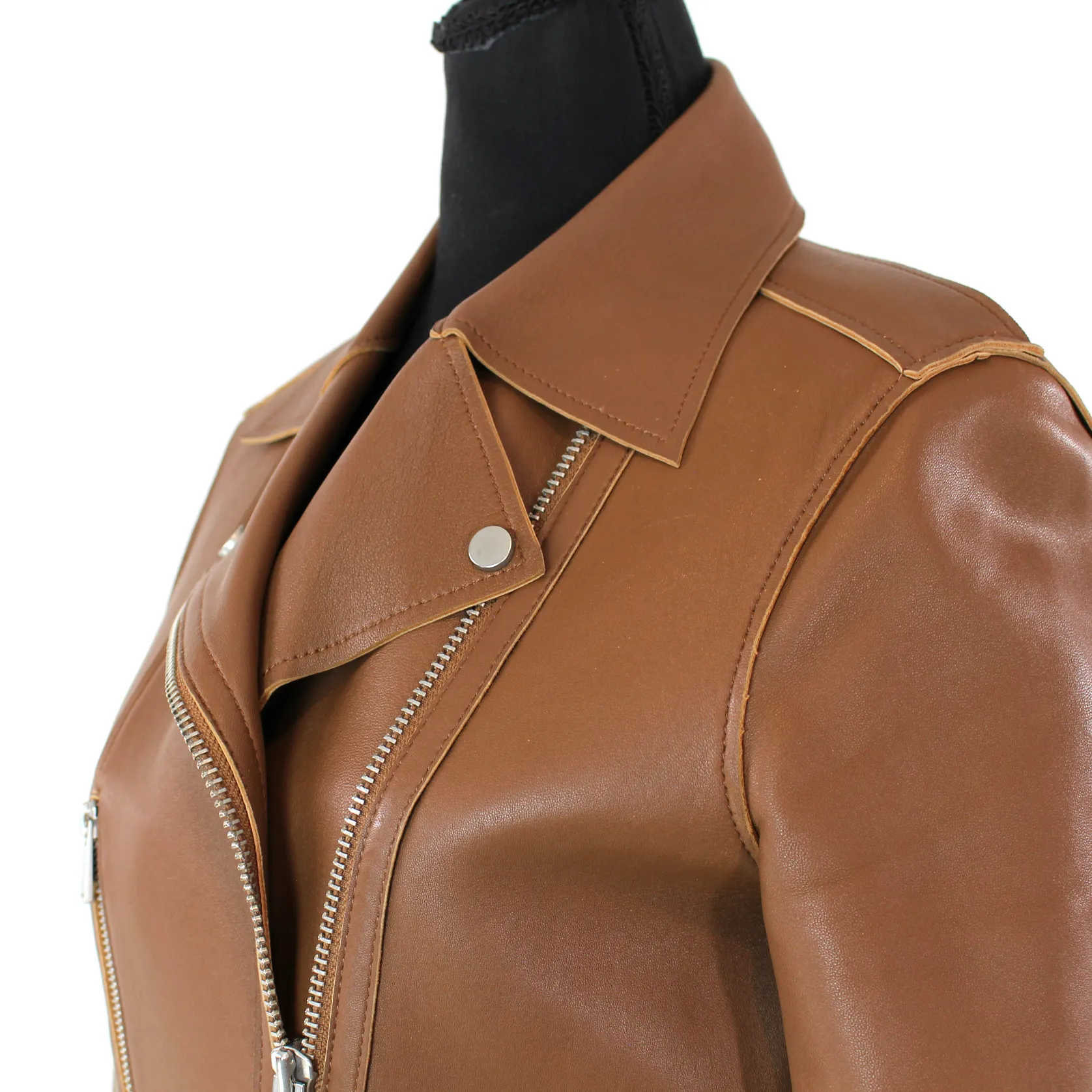 Reiss Camilla Leather Moto Jacket