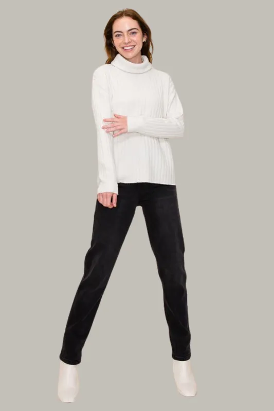 Ribbed Turtleneck Sweater