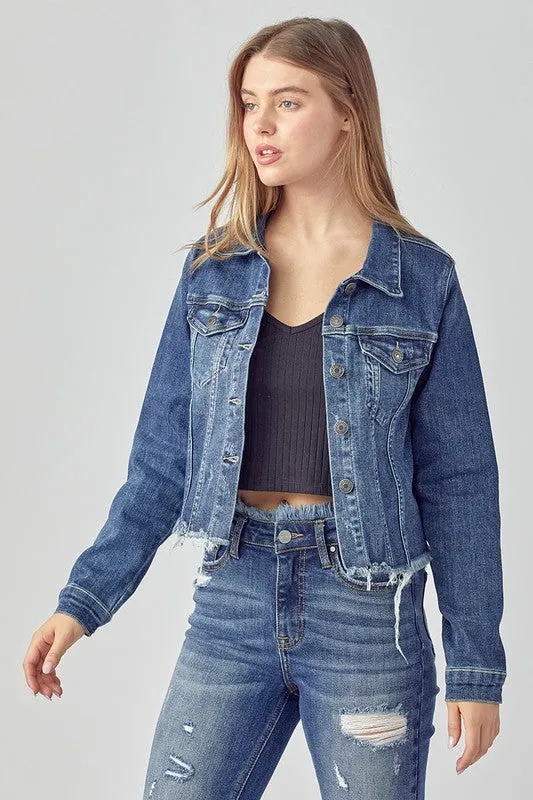 Risen Distressed Vintage Denim Jacket
