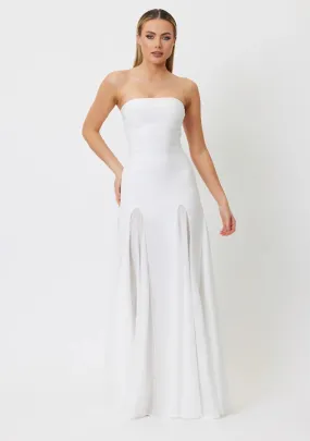 Sexy Slim Tube Top Bandage Mesh Stitching Formal Dress